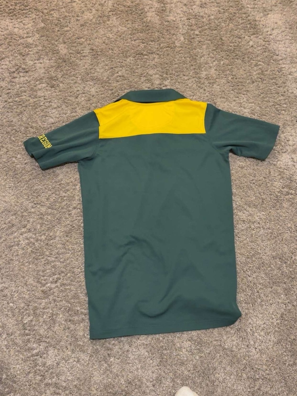 Knights Apparel Green Polo with Yellow Back Yoke